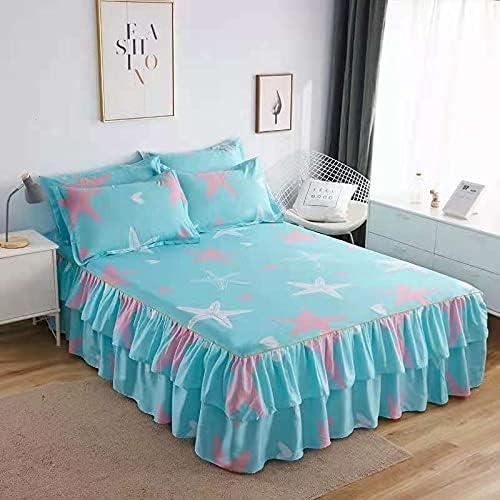 Cache-sommier Élastique En Dentelle Blanche - 100x200cm + 37cm Chute - Pour Cacher Le Sommier Et La Poussière