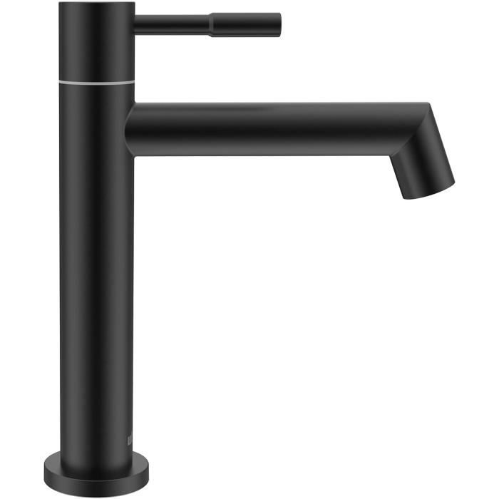 Robinet Eau Froide Uniquement, Robinet Lave Main Eau Froide Noir, Robinet Salle Bain Avec