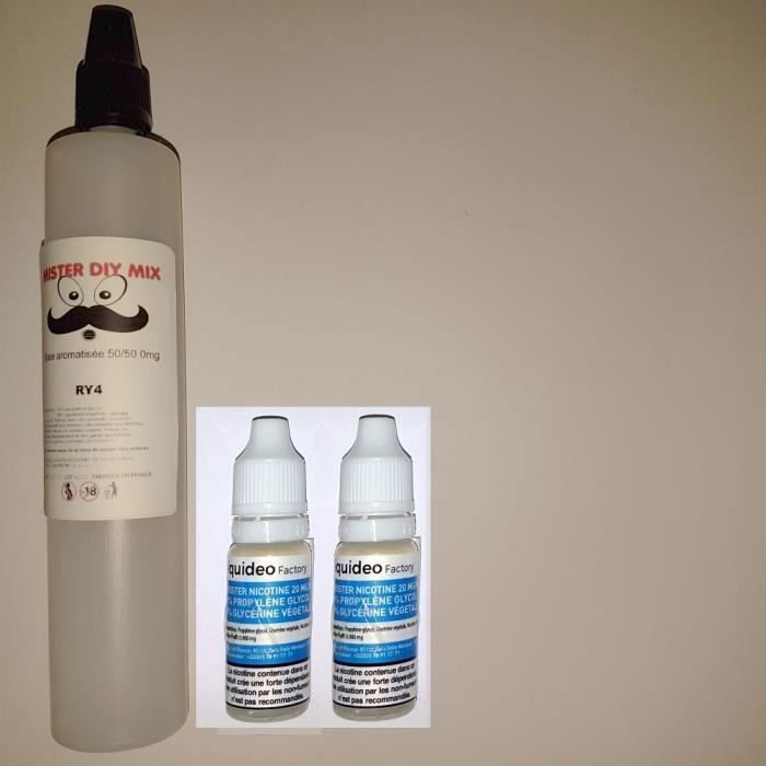 fonctionnement e cigarette KIT e liquide RY4 100ml 4mg