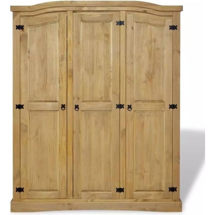 Armoires Garde Robe Pin Mexicain Gamme Corona 3 Portes Achat Vente Armoire De Chambre Armoires Garde Robe Pin Cdiscount