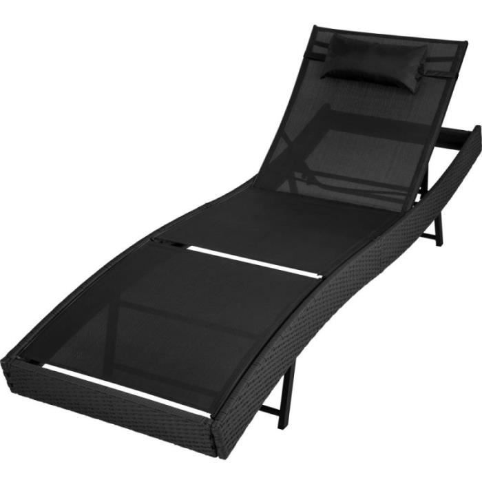 Chaise Longue Suspendue Avec Ombrelle Transparente Transat Bain De Soleil Lit De Jardin Chaise Longue Rotin Luxe Noir