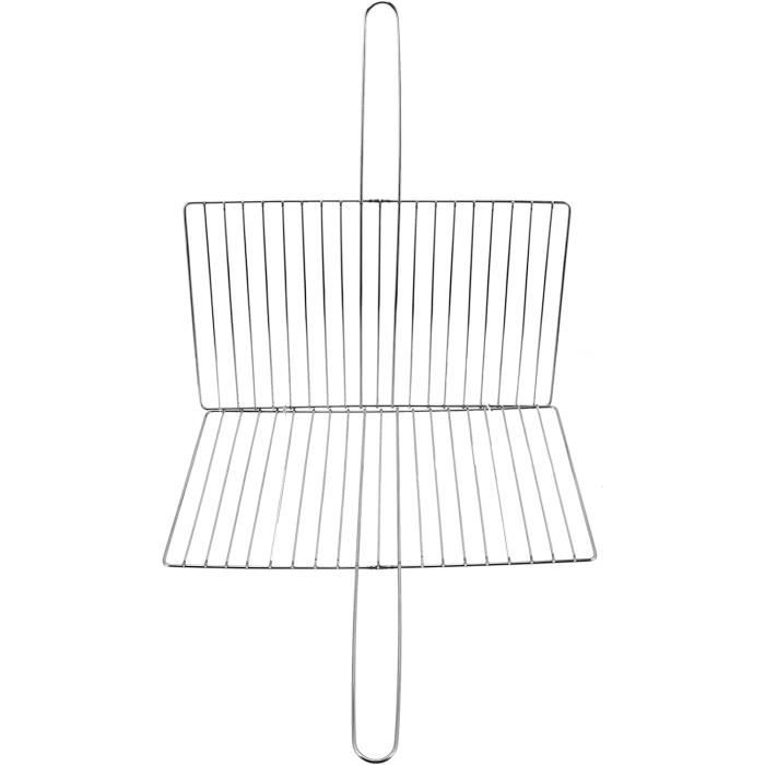 Lot De 2 Barquettes BBQ En Inox - 33x19 Cm, Avec Trous, Pour Légumes, Poisson, Viande Sur Le Grill