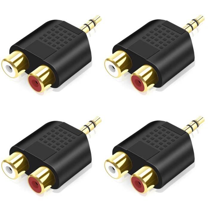 Aiqeer 20 Pièces Connecteurs Mâle RCA Plaqué Or - Fiches Audio/Vidéo Sans Soudure Pour Câbles Personnalisés Multimédia & Vidéosurveillance