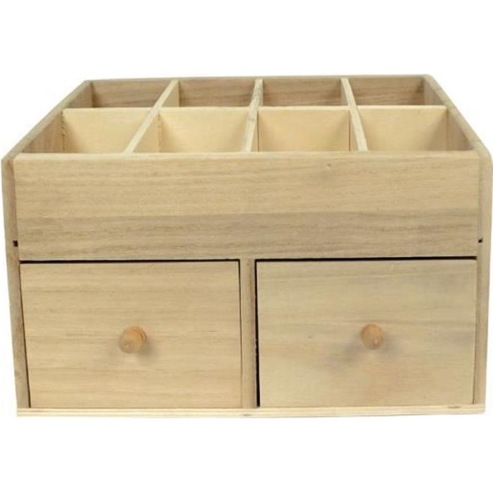 Boite 10 Rangements En Bois Graine Creative Marron Achat