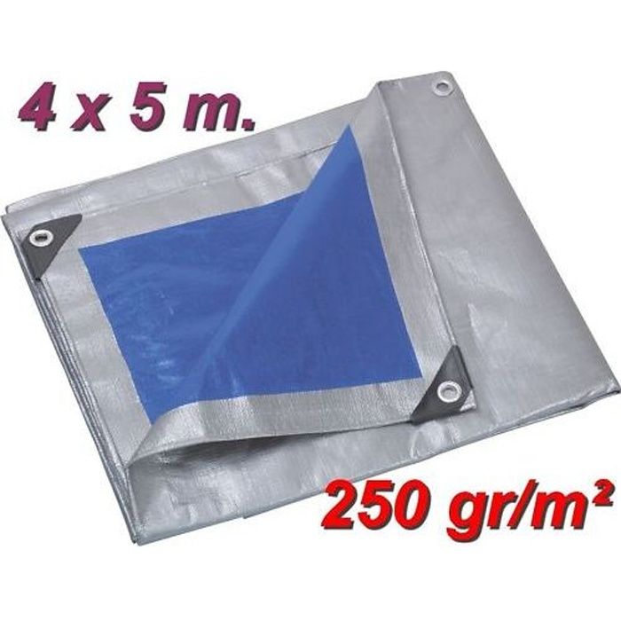 Bâche 5x8m PE 65 g//m² Verte
