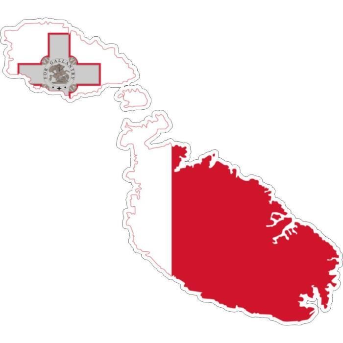 Carte Malte Drapeau