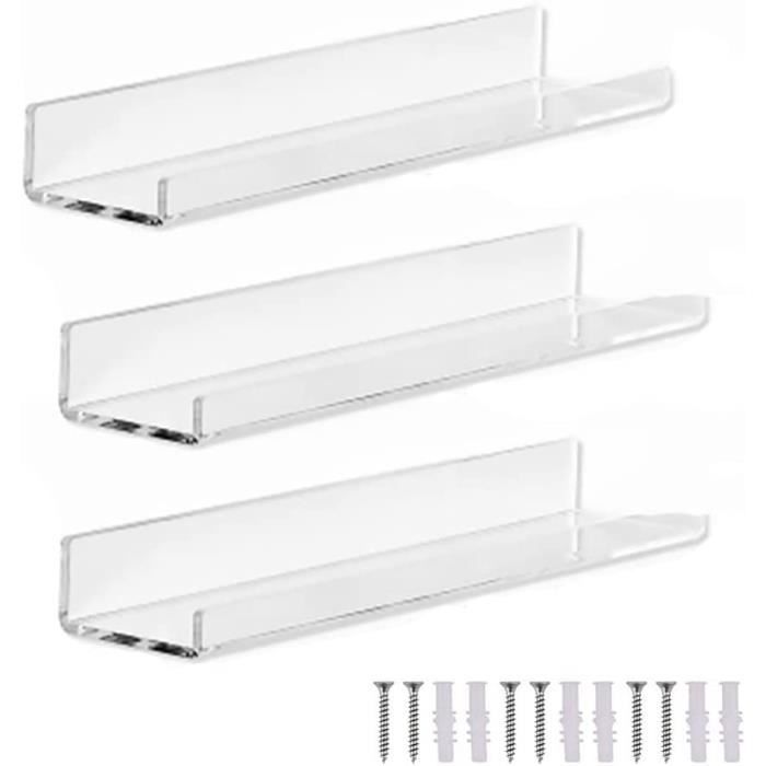 étagère Vinyle Murale Lot De 6 étagères à Chaussures Flottantes En Acrylique, étagère à Chaussures Transparente Sur Le Etagere Transparente