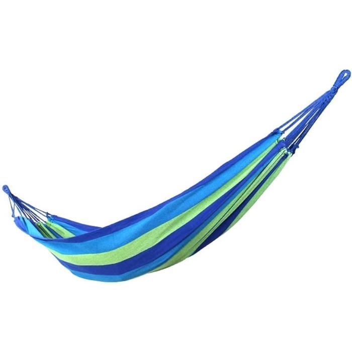 Hamac Toile Lanjue Hamac Pour Plusieurs Personnes - 240x160cm - Bleu - 150kg[1155 Toile Hamac 2 Places
