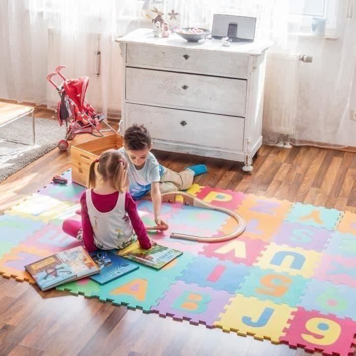 Puzzle Tapis 36pcs En Mousse Bebe Alphabet Et Chiffres 32x32 Cm Pour Enfant Bas Age Achat Vente Tapis Puzzle Cdiscount