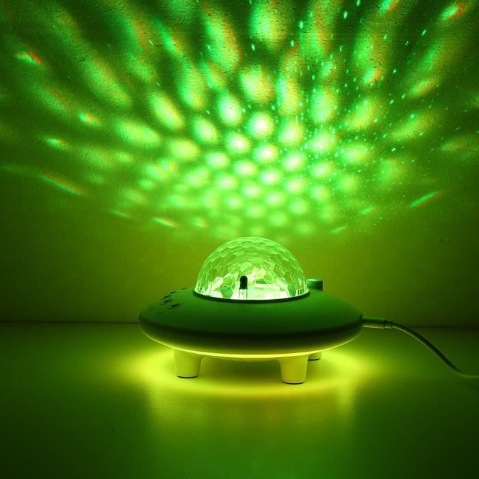 Veilleuse LED projecteur de ciel étoilé avec musique bluetooth haut parleur  vert laser