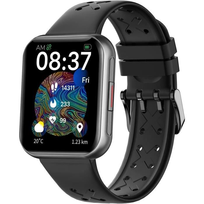 Montre connectée GENERIQUE Montre Connectée Biggerfive - Cardio - Podometre  - Etanche IP68 - Tracker Activité - Réveil Silencieux