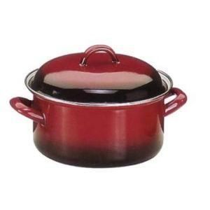 IBILI - Casserole avec couvercle Volcan, 16 cm, Acier émaillé, Compatible avec l’induction