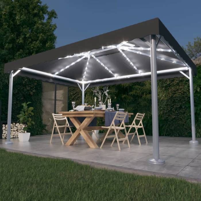 vidaXL Tonnelle et LED 4x3