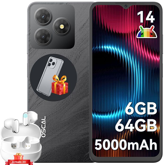 OSCAL FLAT 2C☆ブラック☆android14 Smartphone Oscal FLAT 2C