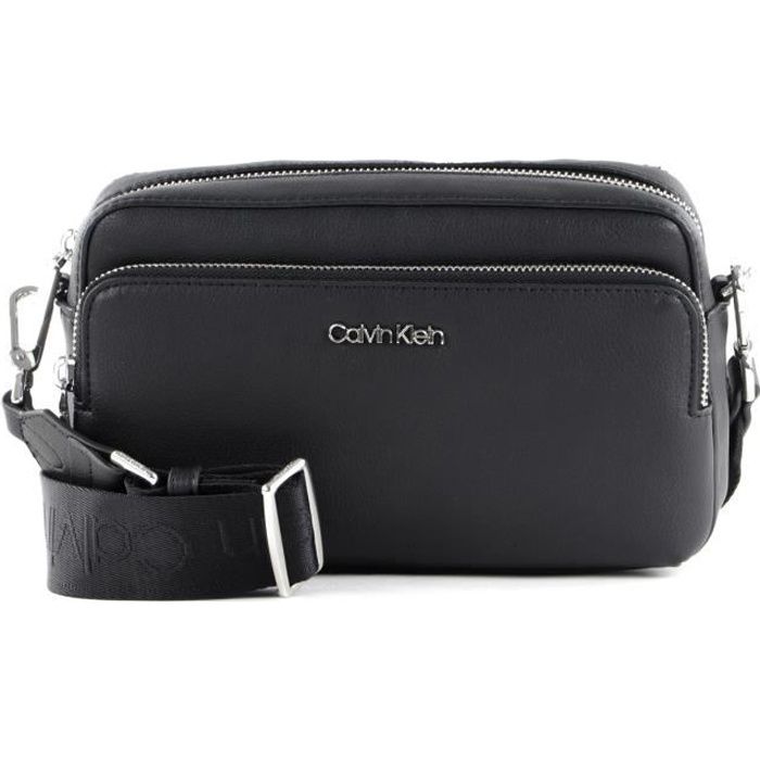 Calvin Klein CK Must Camera Bag CK Black 138586 sac a epaule bandouliere sacoche Noir Cdiscount Bagagerie Maroquinerie
