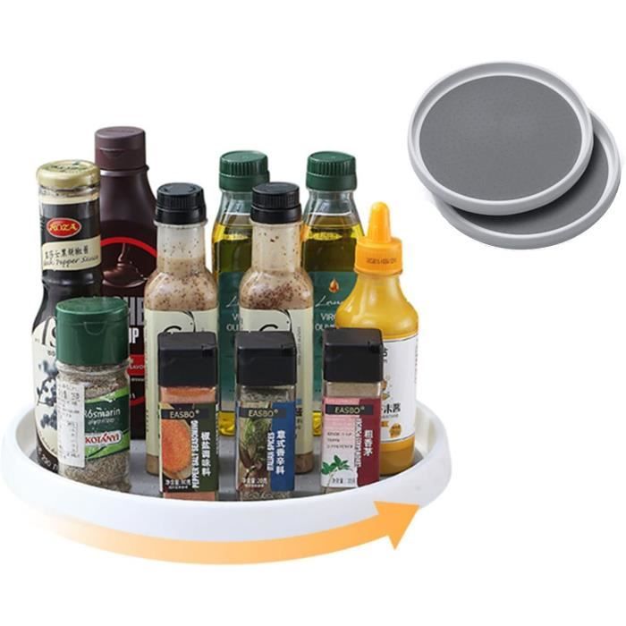 RUIJIE Lot 6 Pots à Épices Transparent Avec Plateau – Boîtes Assaisonnements, Couvercle Shaker, Entonnoir, Brosse, Rangement Cuisine Camping