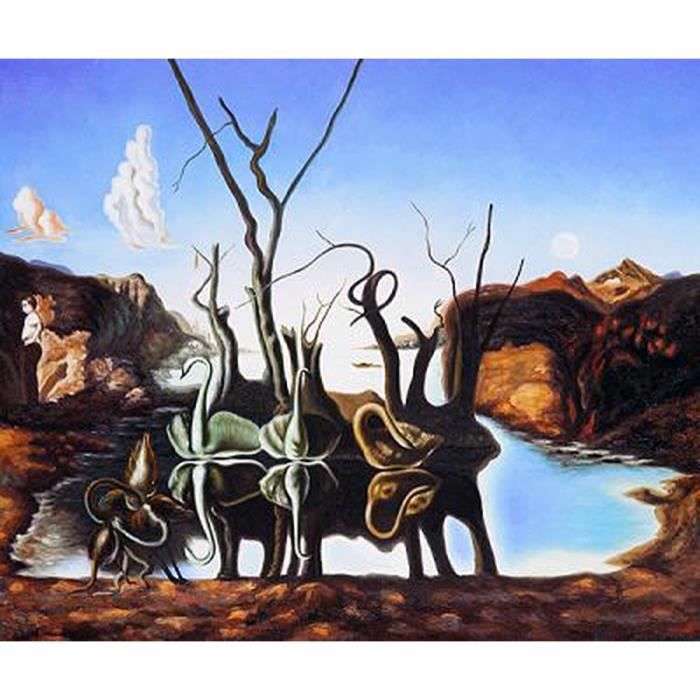 Impression Salvador Dali. Reflet des éléphants - Achat / Vente ...
