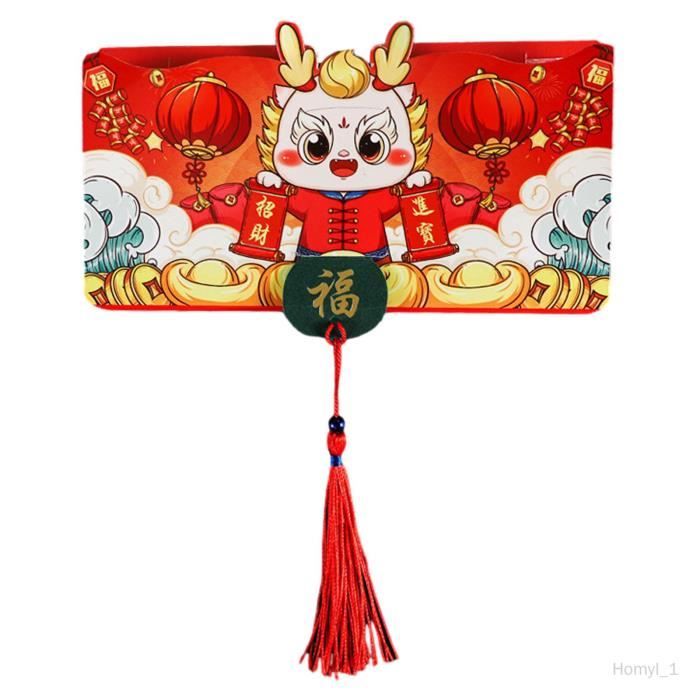 36 Enveloppes Rouges Pour Nouvel An Chinois - Motif Cheval Doré En Relief - Pour La Fête Du Printemps Et Les étrennes