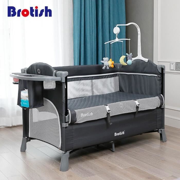 Berceau Électrique Multifonction OZLMBERN - Basculement Automatique - Musique Et Lumières - Pour Bébé 0-36 Mois - Portable