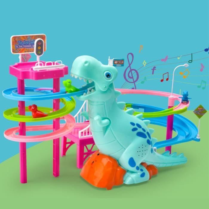 Tacobear Circuit Voiture Jouet DIY Puzzle Piste De Course - Jeu Éducatif Licorne Dinosaure Espace Mer Pour Enfants 3-6 Ans