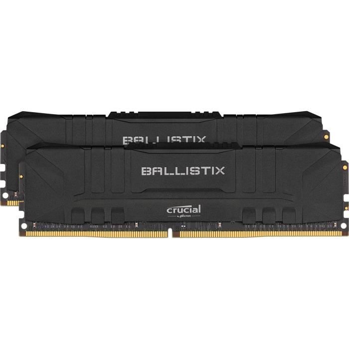 Top achat Memoire PC CRUCIAL Ballistix Black 2x32GB (64GB Kit) DDR4 3200MT/s  CL16 pas cher