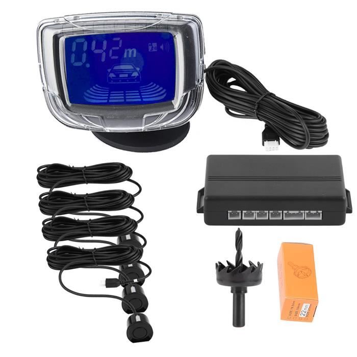 Kit D'aide Au Stationnement 12V - 4 Capteurs Ultrasons + écran LED - Alarme Sonore Et Visuelle - Universel Pour Voiture - 5