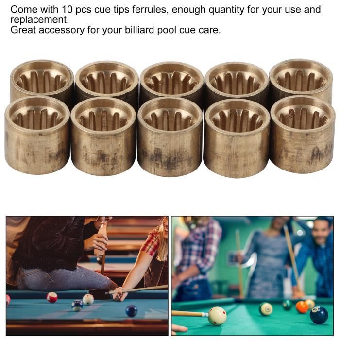 NA Lot de 100 embouts de queues de billard 9 mm-10 mm-11 mm-12 mm-13