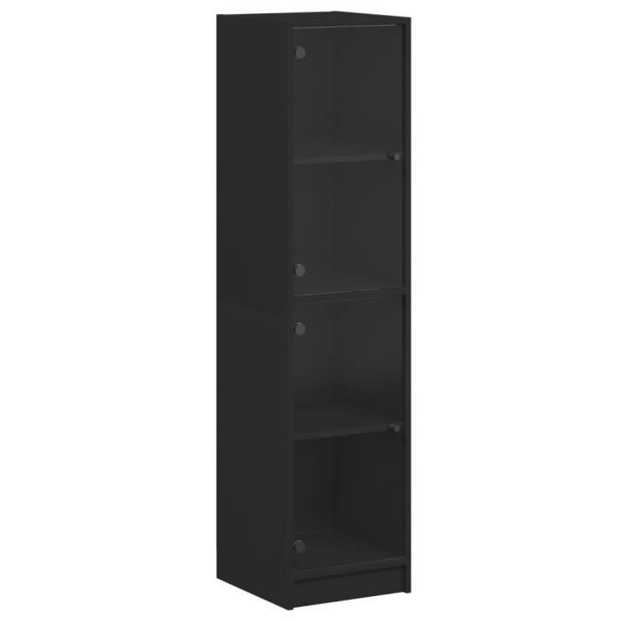 Mobile con Ante in Vetro Rovere Sonoma 35x37x75,5 cm 836401