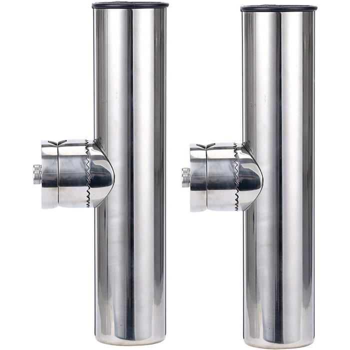 Terisass 2 Pièces Supports De Canne à Pêche En Acier Inoxydable 316 - Support Rail 26mm 32mm Pour Bateau, Kayak, Pêche Marine