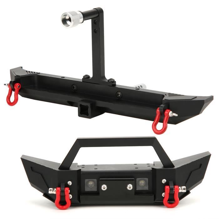 Pare-chocs Avant/arrière Métalliques Avec éclairage LED Pour Crawler RC 1/10 TRX4, Axial SCX10