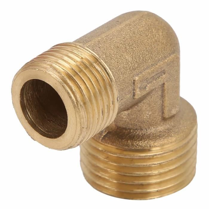 Lot De 4 Adaptateurs Coudés 90° Pour Tuyau Air Comprimé 19mm - Métal Et Cuivre, Double Joint Torique - 3