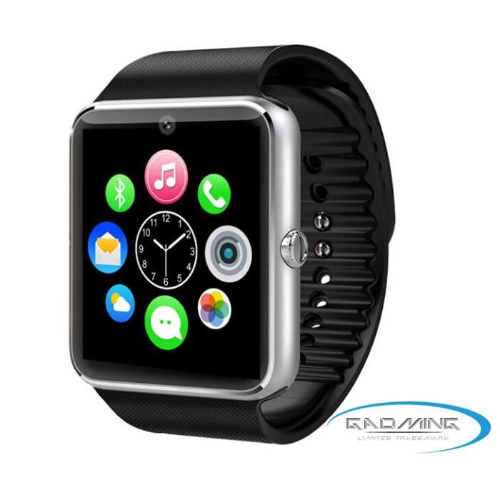 Montre connect e GT08 haut de gamme noire pour BlackBerry Porsche