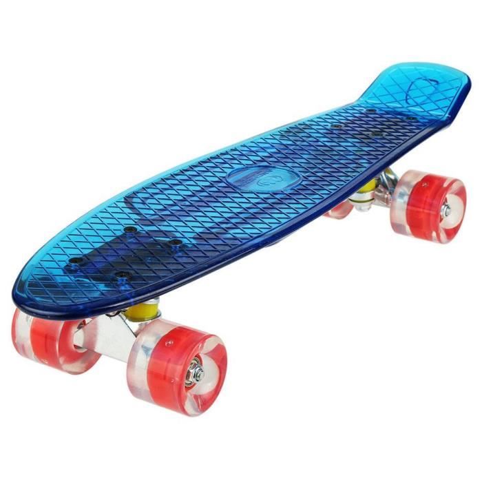 Skateboard OzBozz Dinosaure 17 Pouces - Roues Clignotantes LED - Planche Bois Pour Enfants Débutants