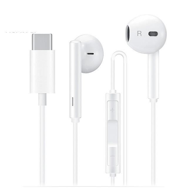 Écouteurs originaux Huawei Type C Type C Honor 9 Plus CM33 Stéréo Microphone Headset