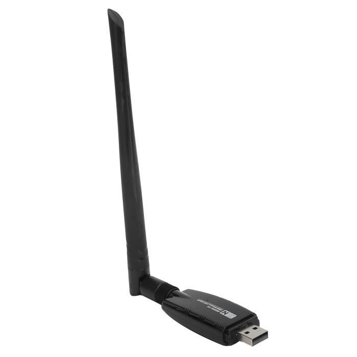 HURRISE Antenne WIFI Adaptateur WIFI USB Dongle WIFI portable W60‑5DB  300mbps sans fil pour PC de bureau Ordinateur portable