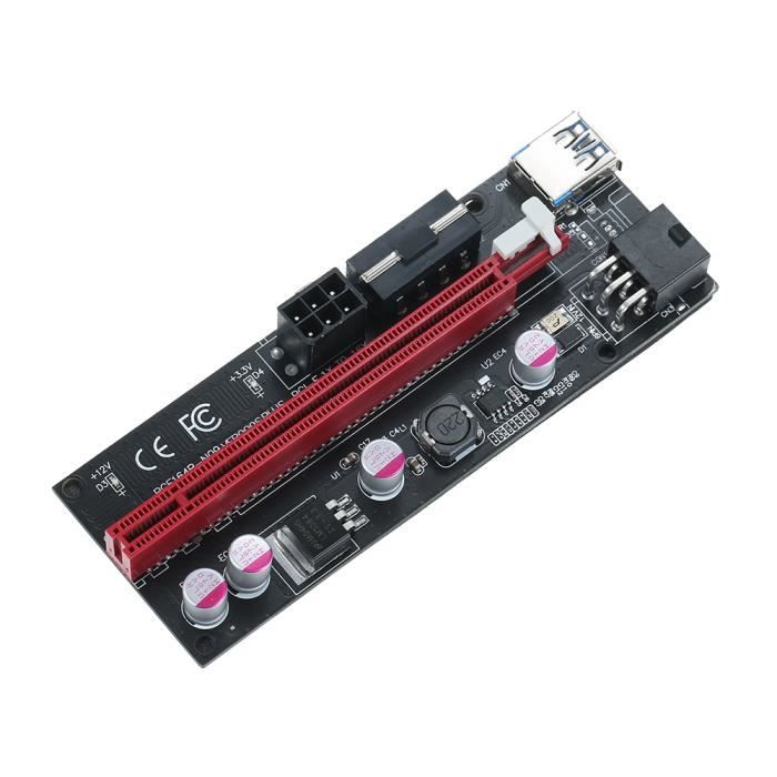 Garosa Carte adaptateur Riser GPU PCIE Carte adaptateur Riser PCIE 1X à