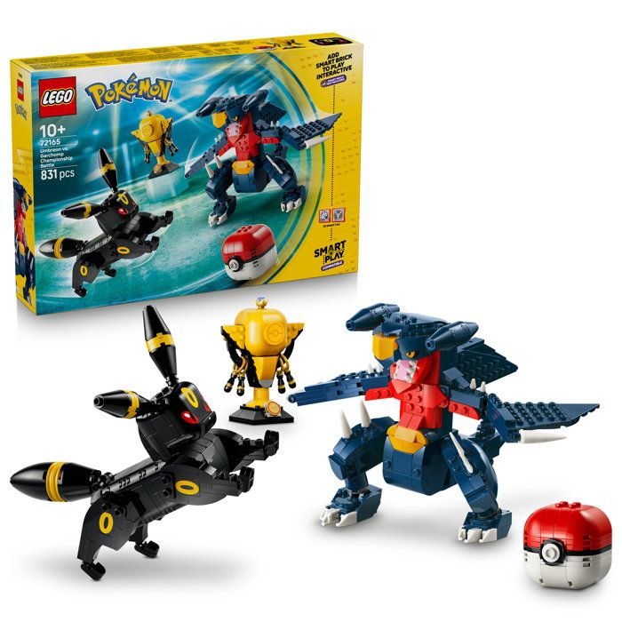 LEGO Pokémon 72165 Set de construction compatible SMART Play™ Noctali et Carchacrok Combat Dès