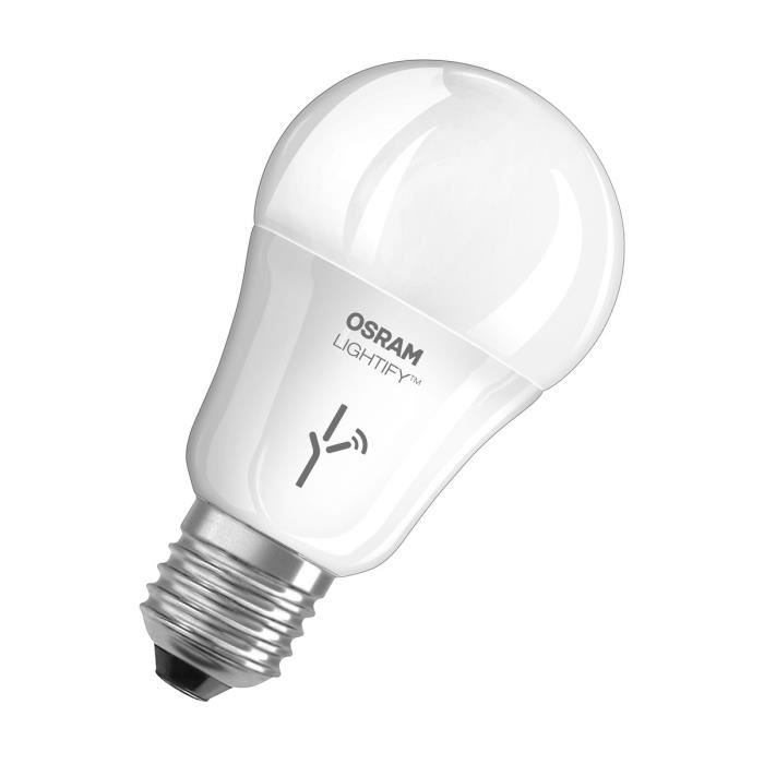 OSRAM Ampoule Led à vis connectée E27 60W blancLightify