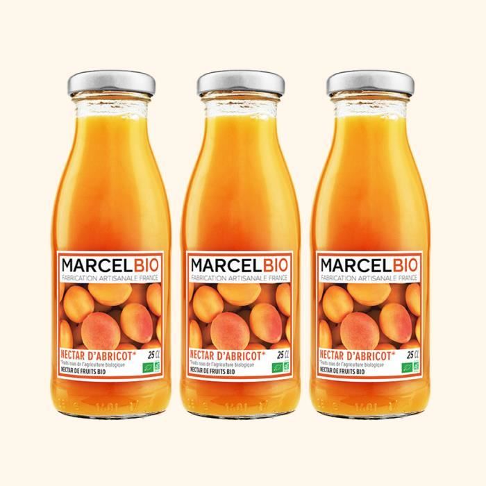 Marcel Bio Nectar d'Abricot Bio 25cl Pack de 3 Cdiscount Au quotidien