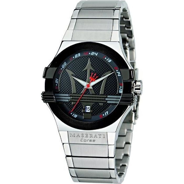 MASERATI Montre homme quartz analogique Xl en acier inoxydable R8853108001  HZ0H3 , - Achat/vente montre Noir - Cdiscount