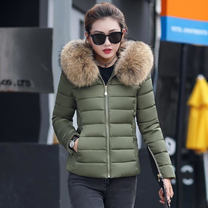 doudoune femme col fourrure