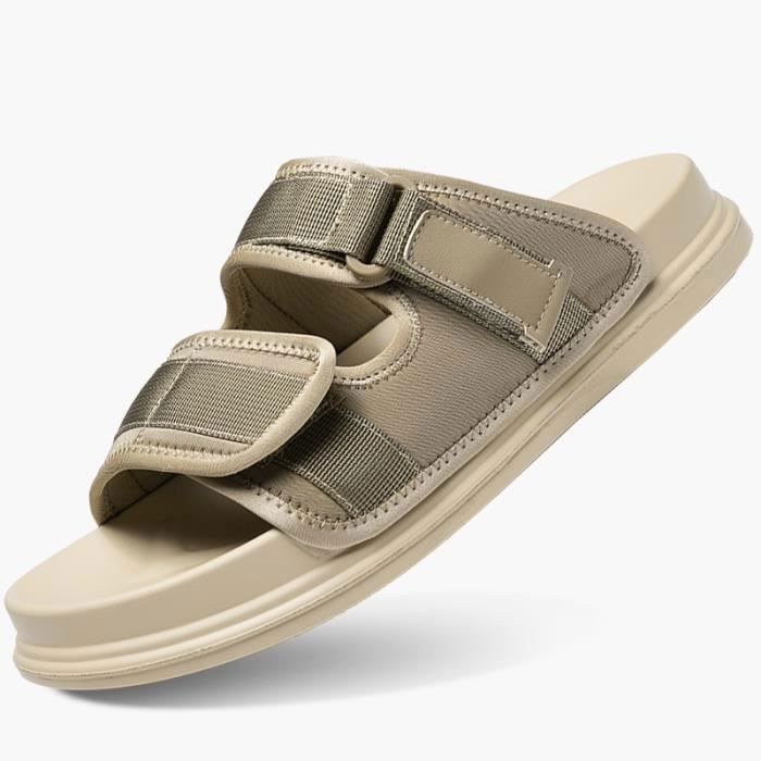 Pantoufles Cuir BeComfy Homme - Semelle Caoutchouc Confortable, Tailles 40-46, Plusieurs Couleurs