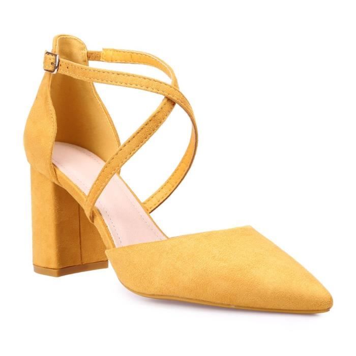 escarpin jaune pas cher