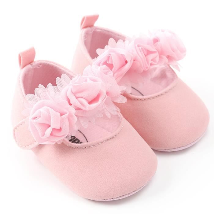 Babies Bebe Fille Princesse Fleur Mode Enfant En Bas Age Premiers Marcheurs Chaussures Enfant Rose Noarlall331 Rose Cdiscount Chaussures