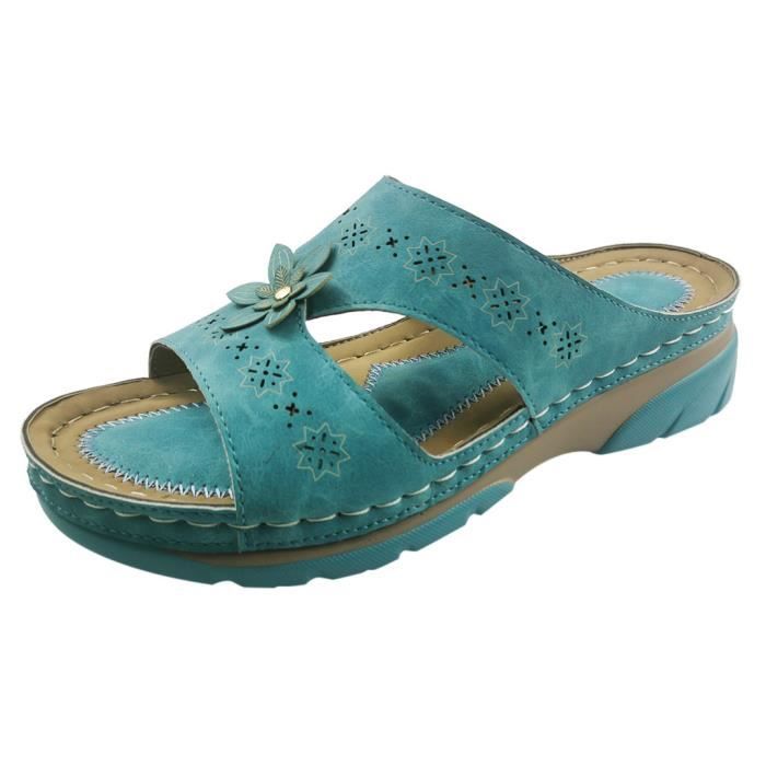 Chaussures Compensées à Enfiler Pour Femme - En Daim - Confortables, Respirantes - Mocassins à Talon épais - Décontractées