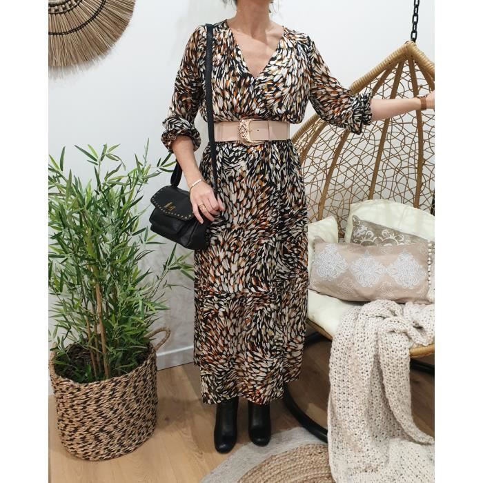 robe orange et blanche