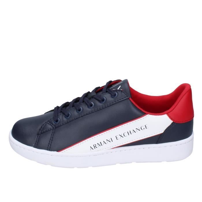 ARMANI EXCHANGE Baskets Homme Bleu Cuir BF905 Bleu Cdiscount Chaussures