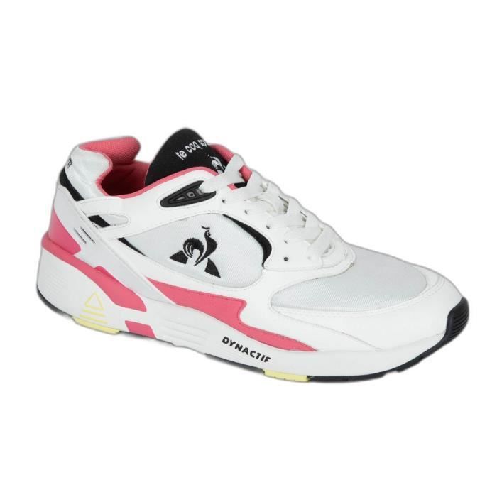 Le Coq Sportif Baskets - COQ SPORTIF - R1100 Nineties - Blanc/Honey Suckle - Tige en mesh - Semelle en caoutchouc