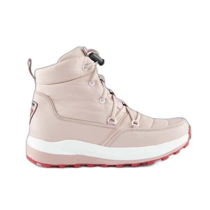 Bottines apres ski Rossignol Rossi Podium rose blanc 45 Femme Nylon Lacets Plat Rose blanc Cdiscount Chaussures