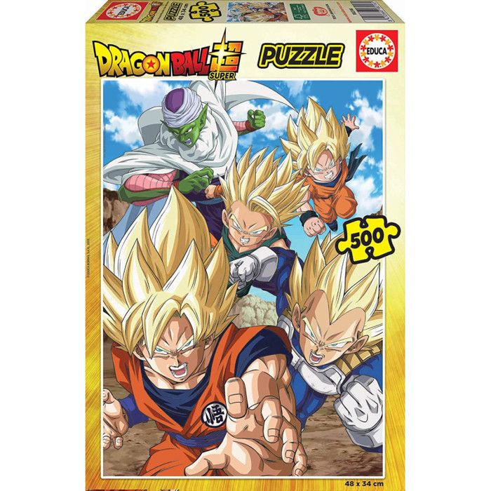 Puzzle 500 pièces Dragon Ball - EDUCA - Thème Dessins animés et BD - Taille 34 x 48 cm